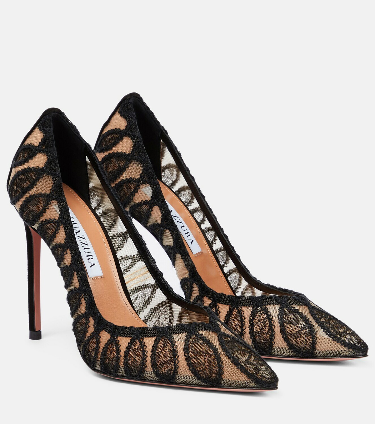 Aquazzura After Dark embroidered lace pumps Aquazzura