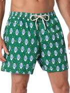MC2 Saint Barth Man Lightweight Fabric Swim-shorts Lighting Micro Fantasy With Watches Print