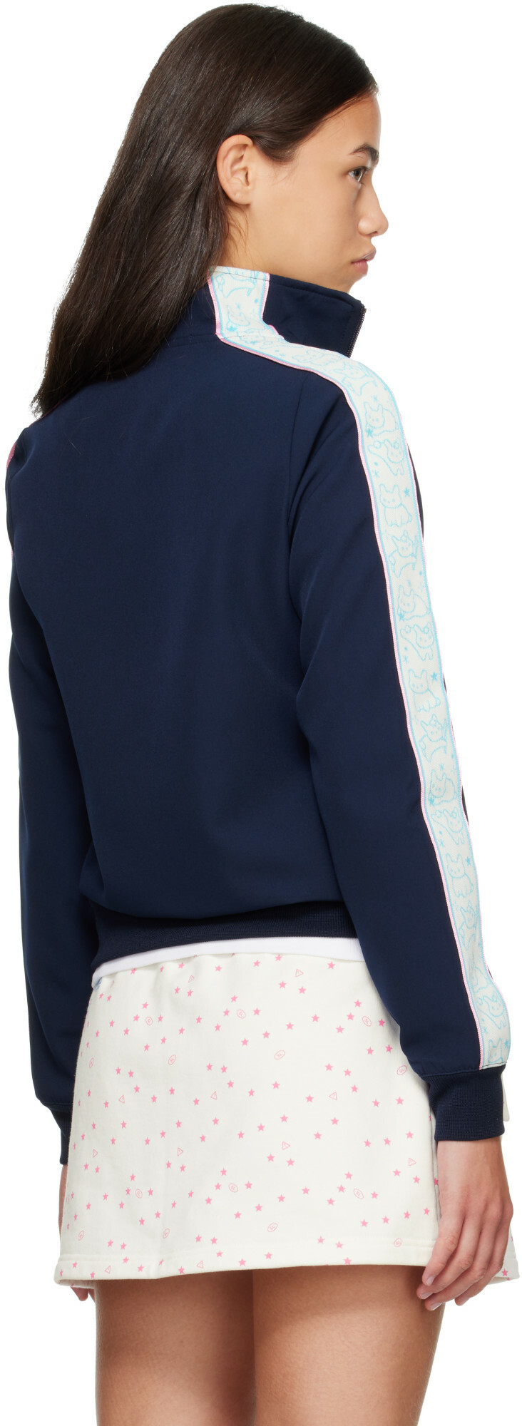 Sandy Liang Navy Lia Jacket