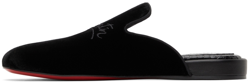 Christian Louboutin Coolito Embroidered Logo Slipper Mule in Black at Nordstrom, Size 9Us