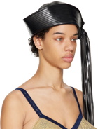 Vaquera Black Faux-Leather Sailor Hat
