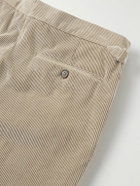 Dunhill - Straight-Leg Cotton and Cashmere-Blend Corduroy Suit Trousers - Neutrals