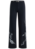 High Proceed Printed Stretch-jersey Trousers Navy