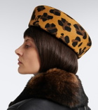 Ruslan Baginskiy Logo wool leopard-print hat