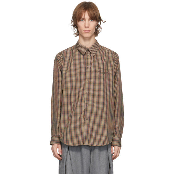 Photo: Martine Rose Brown Check Classic Shirt