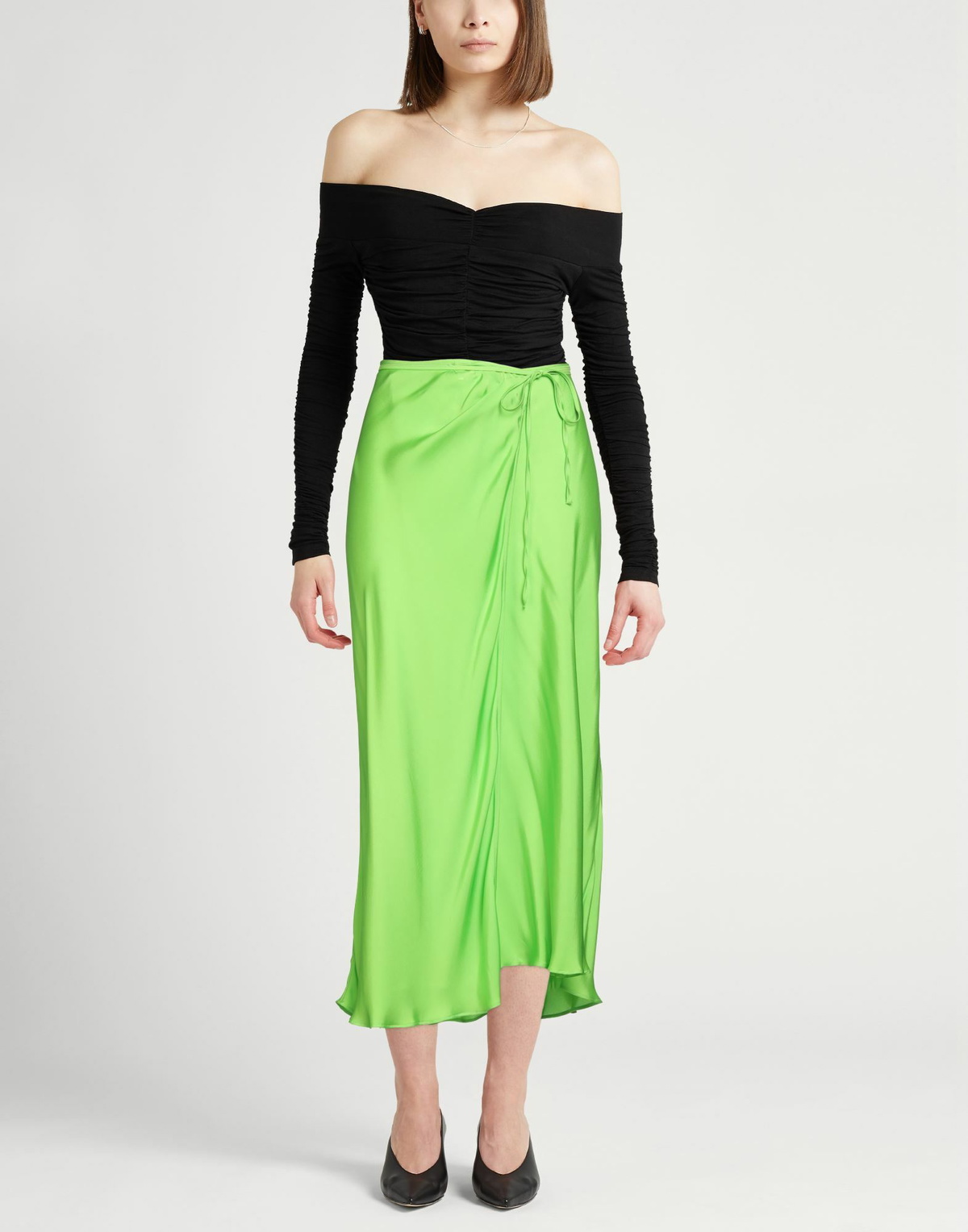 Jucca Womens Midi skirt Lime in Green