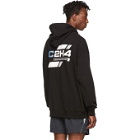 C2H4 Black Company Logo Hoodie