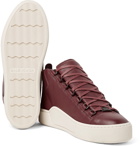 Balenciaga - Arena Full-Grain Leather High-Top Sneakers - Men - Burgundy