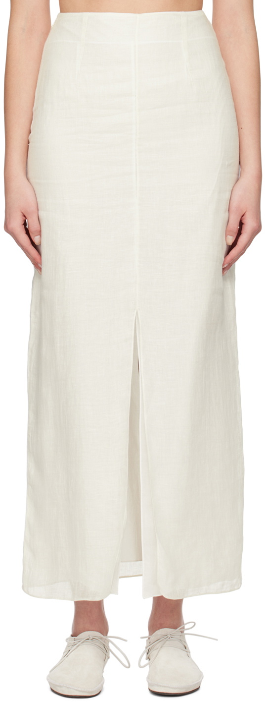 The Row White Berth Maxi Skirt The Row