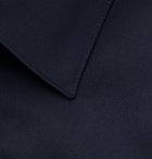 Hugo Boss - Midnight-Blue Ivan Slim-Fit Piped Cotton-Poplin Tuxedo Shirt - Midnight blue