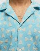 Oas Hexagona Cuba Terry Shirt Blue - Mens - Shortsleeves