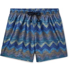 Missoni - Mid-Length Printed Swim Shorts - Blue