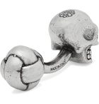 Alexander McQueen - Skull Burnished Silver-Tone and Crystal Cufflinks - Silver