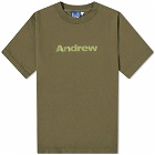 Andrew Men's Logo T-Shirt in Army Green