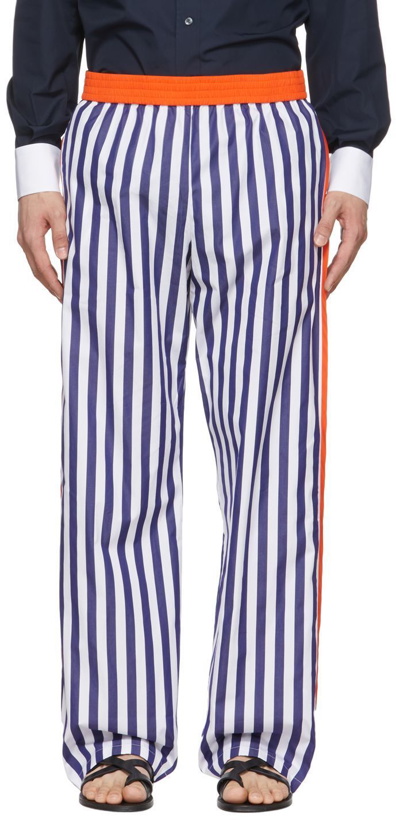 Photo: Sébline Blue & Orange Stripe Trousers