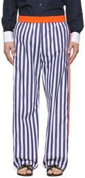 Sébline Blue & Orange Stripe Trousers