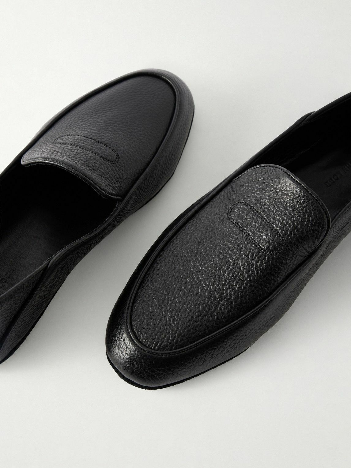 John Lobb - Kingston II Collapsible-Heel Full-Grain Deerskin Loafers - Black