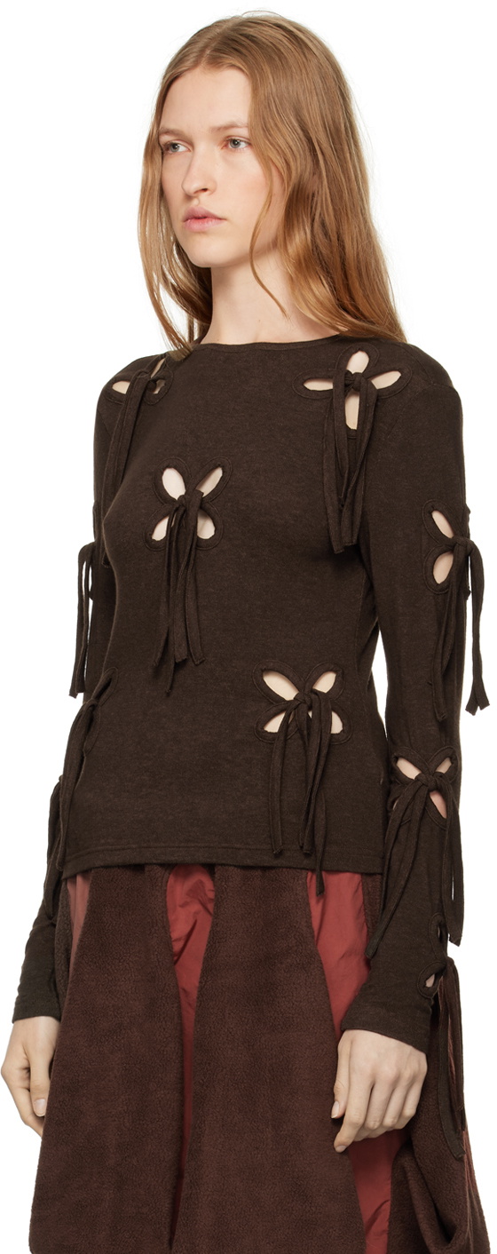 J.Kim Brown Petal T-shirt