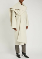 Calvin Klein Amelia Scarf-effect Wool and Cashmere-blend Coat Ivory