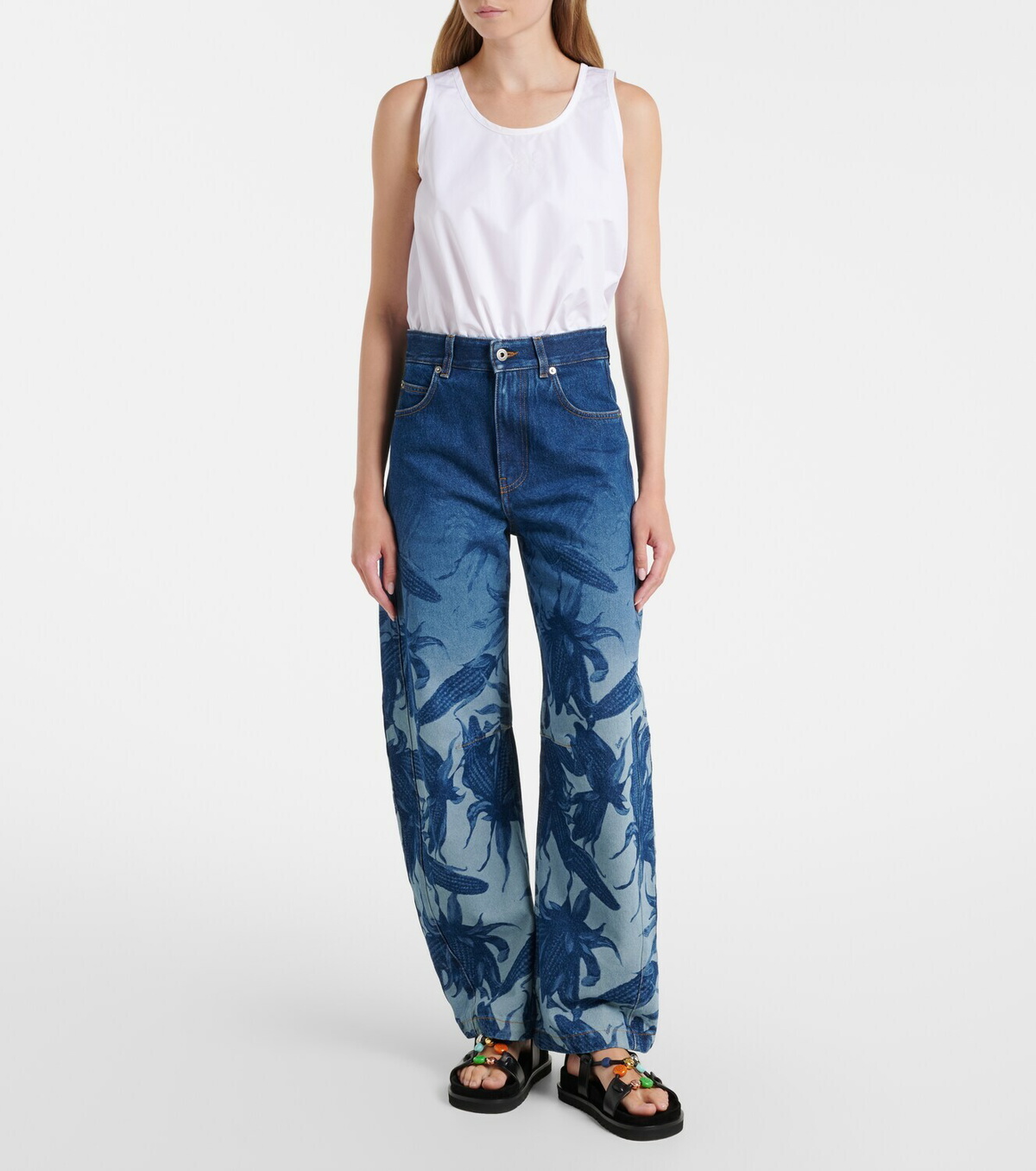 Loewe Paula's Ibiza printed barrel-leg jeans