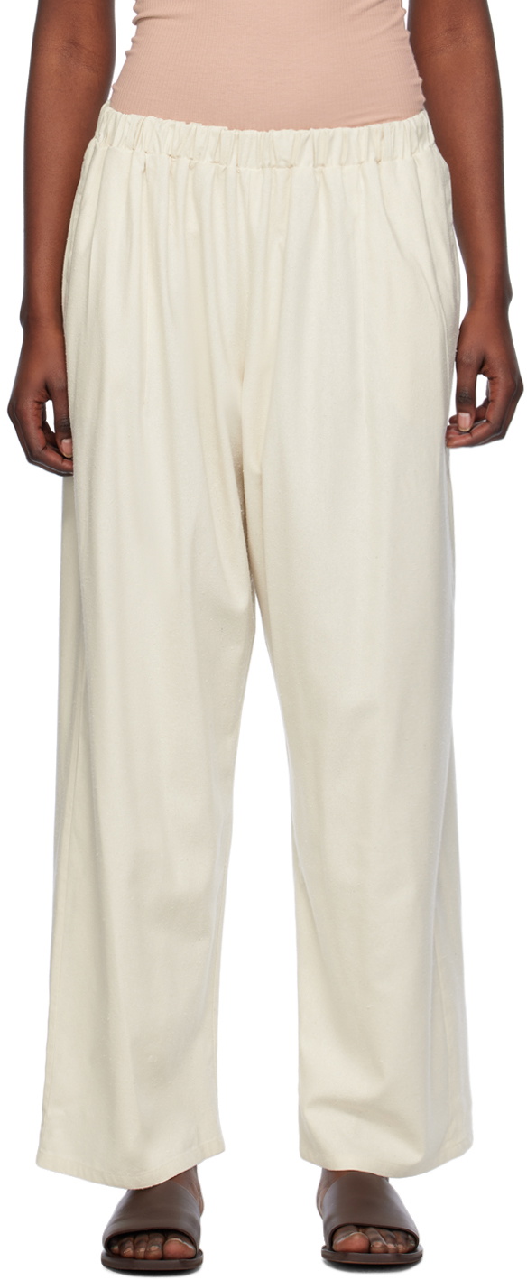 Baserange Off-White Cravat Trousers Baserange