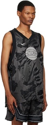 Nike Jordan Black & Gray Embroidered Tank Top