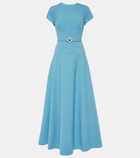 Oscar de la Renta Belted wool-blend maxi dress