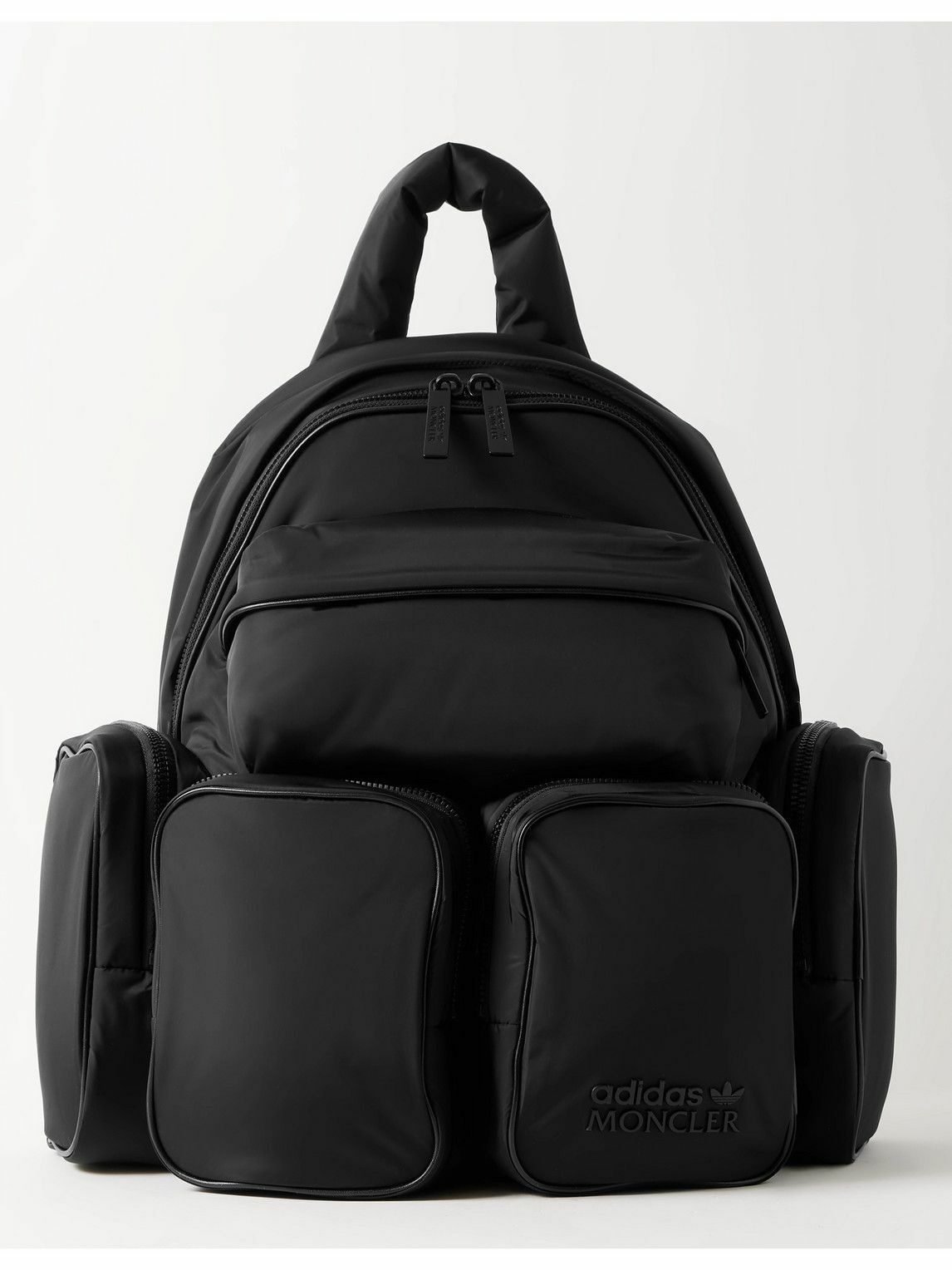 Photo: Moncler Genius - adidas Originals Leather-Trimmed Padded Shell Backpack