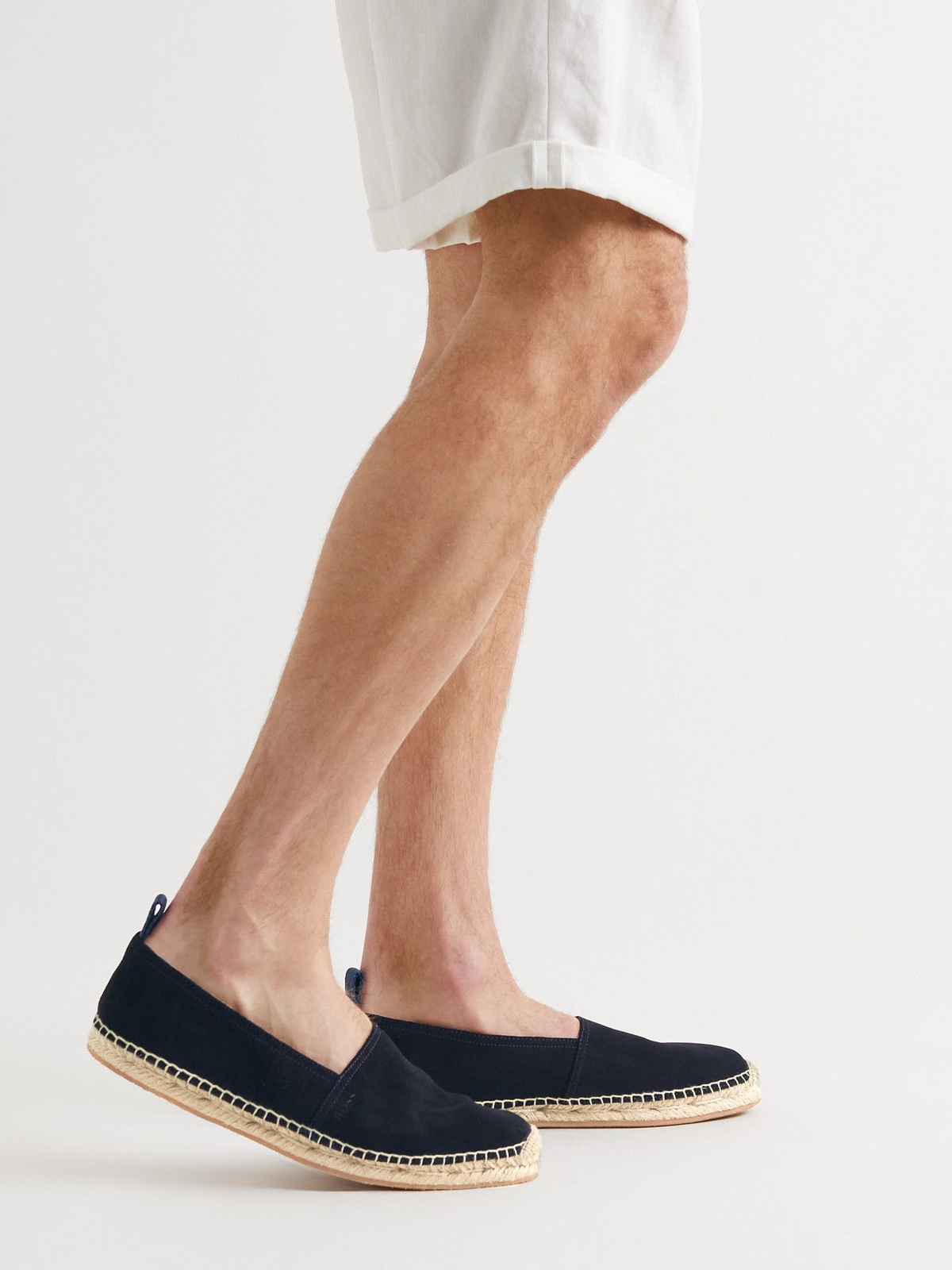 BOSS - Leather espadrilles with jute sole