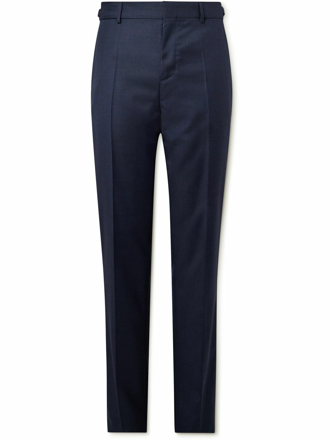 Versace - Slim-Fit Tapered Virgin Wool Trousers - Blue