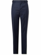 Versace - Slim-Fit Tapered Virgin Wool Trousers - Blue