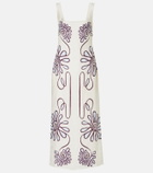 Cala de la Cruz Amaranta printed linen midi dress