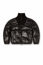 Diesel Down puffer jacket in ripstop with ribbed collar - Winter Jackets Mens in Black