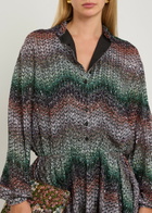 Missoni Chevron Sequin-embellished Metallic-knit Mini Dress Multicoloured