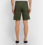 A.P.C. - Slim-Fit Cotton-Twill Cargo Shorts - Green