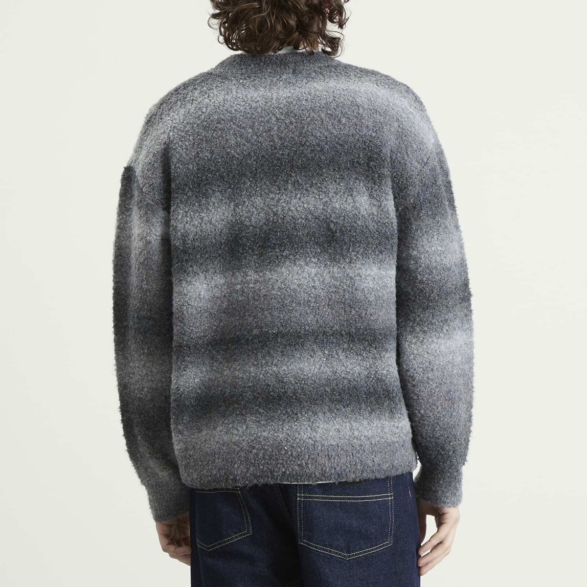 FrizmWORKS Men's Gradation Boucle Knit in Gray