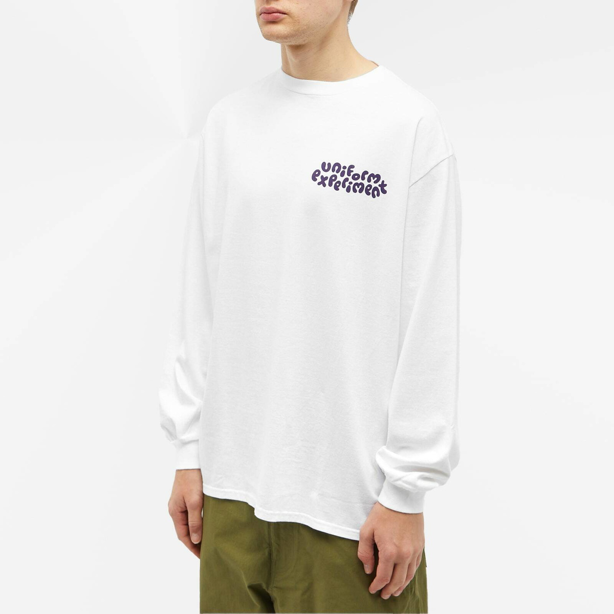 Uniform Experiment Men's Insane Long Sleeve T-Shirt in White