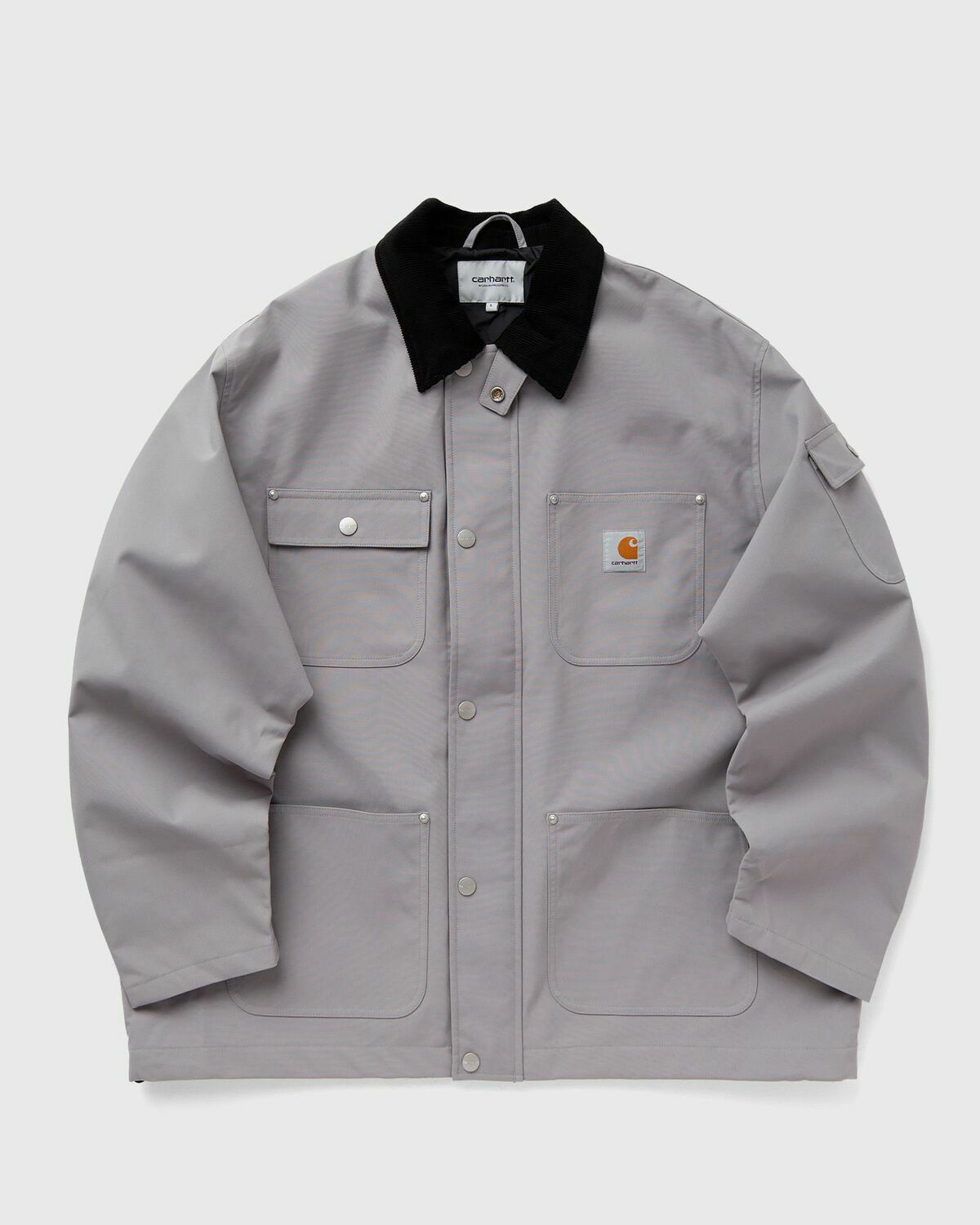 Carhartt グレー コットンジャケット Carhartt WIP Clapton Jacket Grey Mens Windbreaker Carhartt WIP