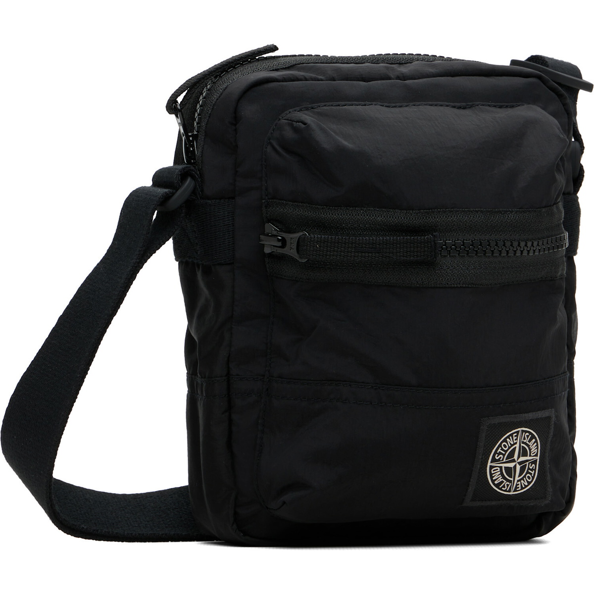 Stone Island Black 9200015 Coated Nylon Metal ECONYL Bag