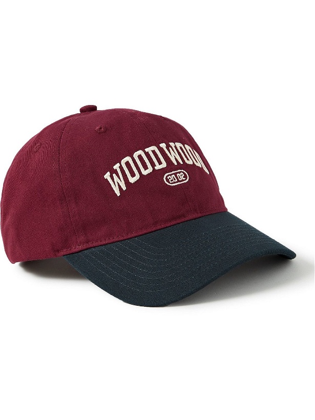 Photo: Wood Wood - Brian Logo-Embroidered Two-Tone Cotton-Twill Baseball Cap