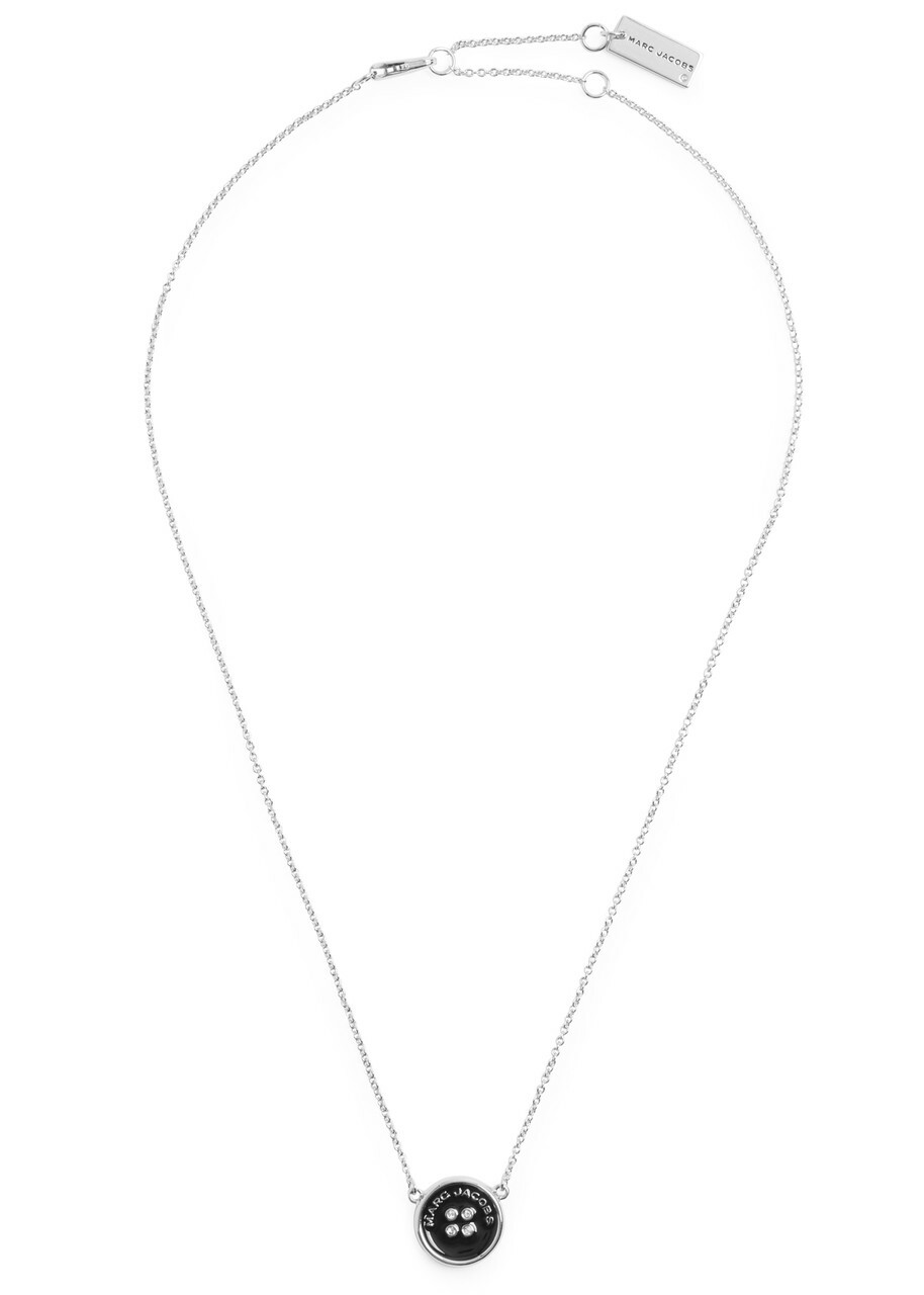 Marc Jacobs The Button Necklace - Black And Silver - One Size