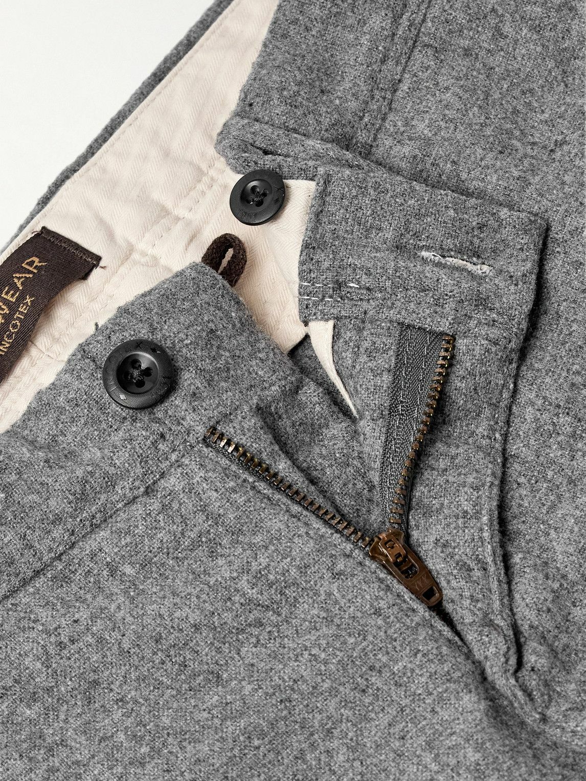 Incotex - Slim-Leg Virgin Wool-Blend Trousers - Gray