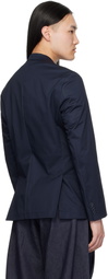 Hugo Navy Slim-Fit Stretch Cotton Blazer