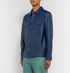 Sies Marjan - Oliver Leather Shirt Jacket - Blue