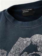Enfants Riches Déprimés - Logo-Print Cotton-Jersey Sweatshirt - Blue