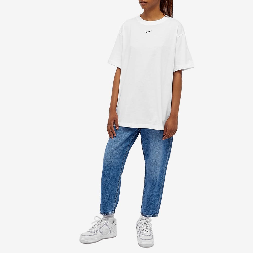 ★ Nike★ Sportswear Essential LBR T-shirt W White Black FD WMNS) Nike AS W Nike Sportswear ESSNTL Tee BF LBR White