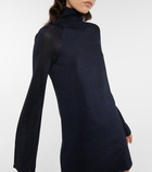 Victoria Beckham Lurex® turtleneck minidress