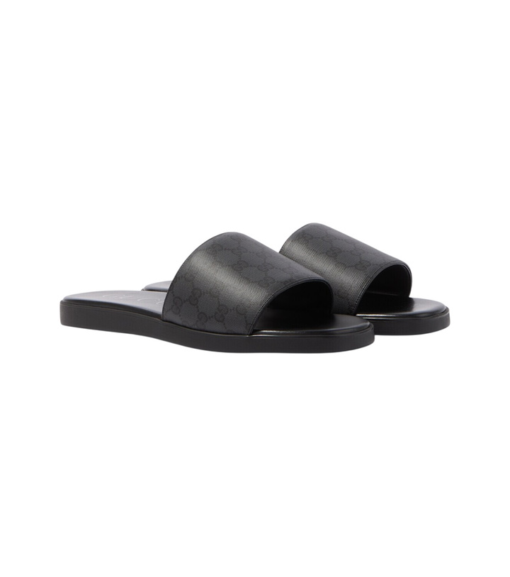 Photo: Gucci GG canvas slides