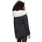 Mr and Mrs Italy Black Down and Fur Puff Parka