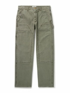 AGOLDE - Layton Straight-Leg Cotton-Canvas Trousers - Gray